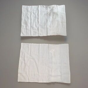 Pottery Barn Queen Size Pillow Sham Set (2) Linen Cotton Cream Off‎ White